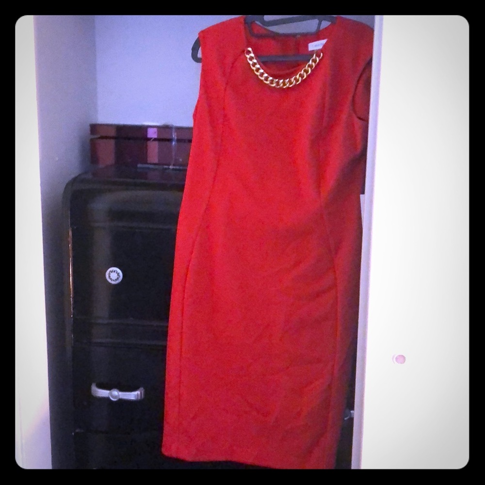 NWT red Calvin Klein dress